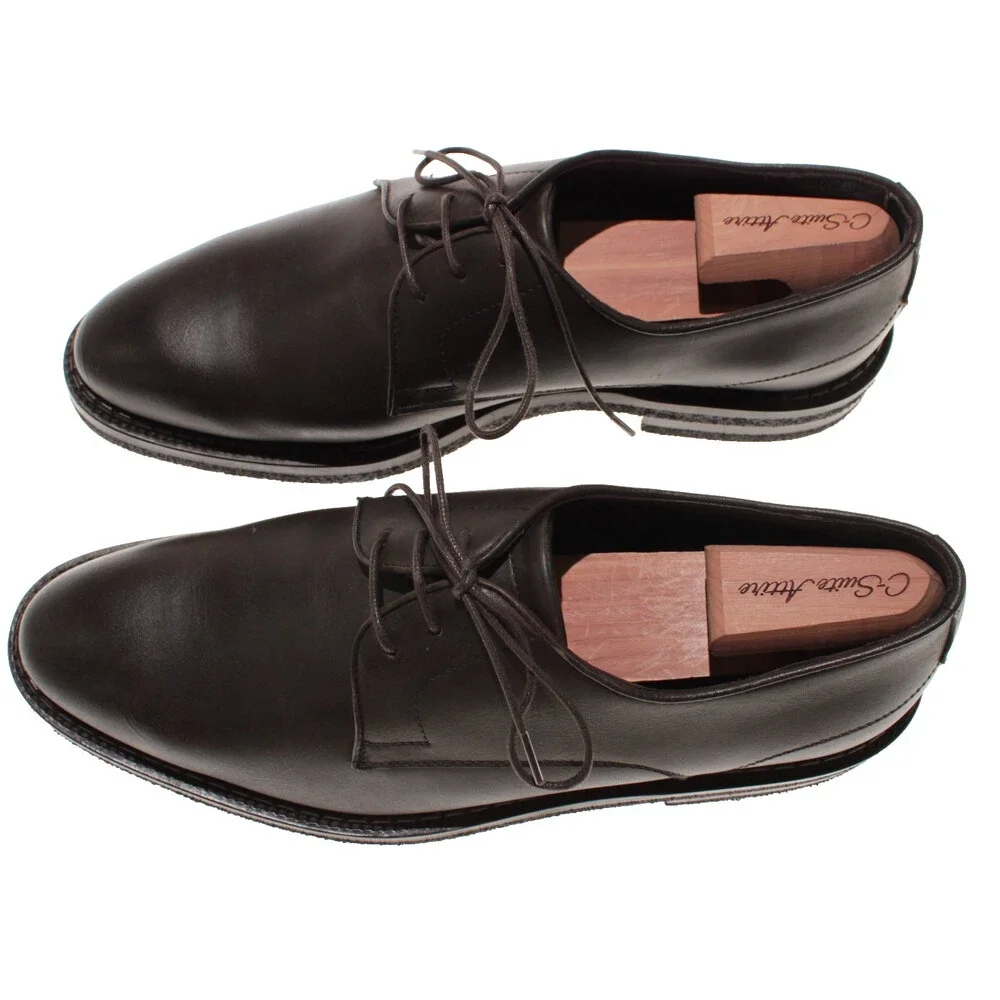 Di Bianco NWD Derby Dress Shoes Size 10 US in Dark Brown Leather Made in Italy